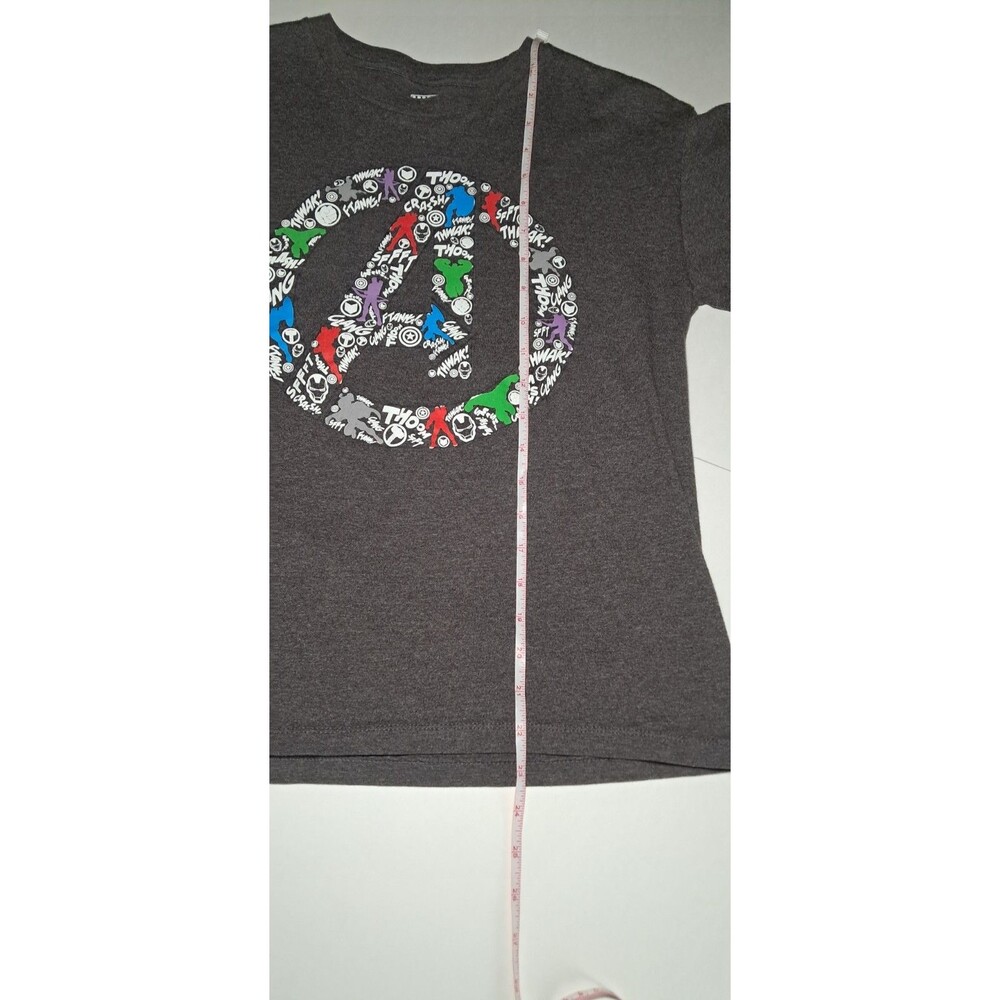 Marvel Boys Medium Avengers Logo T Shirt Gray - Picture 4 of 5